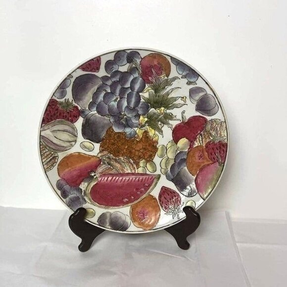 Vintage 10" Porcelain Hand Painted Plate - Picture 1 of 10